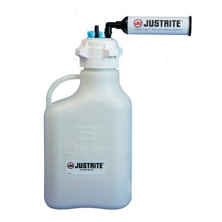 Justrite Justrite 12806 VaporTrap Carboy With Filter Kit, HDPE, 5-Liter, 7 Ports 12806